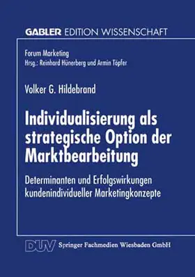 Individualisierung als strategische Option der Marktbearbeitung | Buch |  Sack Fachmedien