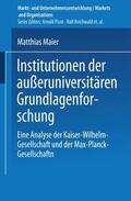  Institutionen der außeruniversitären Grundlagenforschung | Buch |  Sack Fachmedien