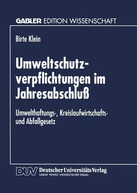 Umweltschutzverpflichtungen im Jahresabschluß | Buch | 978-3-8244-6751-8 | www.sack.de
