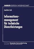  Informations-management für technische Dienstleistungen | Buch |  Sack Fachmedien