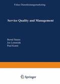 Stauss / Lemmink / Kunst |  Service Quality and Management | Buch |  Sack Fachmedien