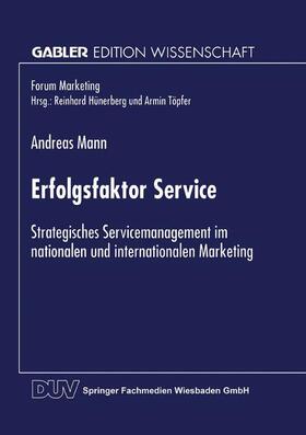 Mann | Mann, A: Erfolgsfaktor Service | Buch | 978-3-8244-6803-4 | sack.de
