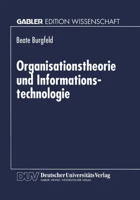 Organisationstheorie und Informationstechnologie | Buch | 978-3-8244-6805-8 | www.sack.de