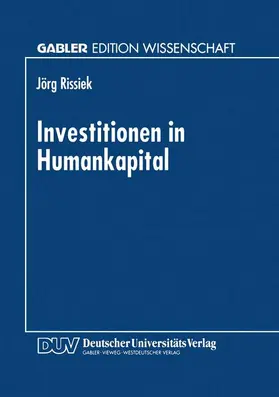 Investitionen in Humankapital | Buch | 978-3-8244-6812-6 | www.sack.de
