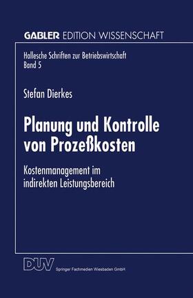 Planung und Kontrolle von Prozeßkosten | Buch | 978-3-8244-6832-4 | sack.de