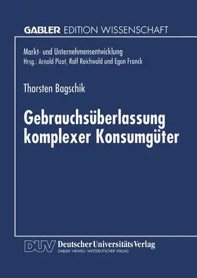  Gebrauchsüberlassung komplexer Konsumgüter | Buch |  Sack Fachmedien