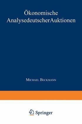 Ökonomische Analyse deutscher Auktionen | Buch | 978-3-8244-6915-4 | sack.de