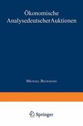  Ökonomische Analyse deutscher Auktionen | Buch |  Sack Fachmedien