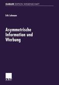  Asymmetrische Information und Werbung | Buch |  Sack Fachmedien