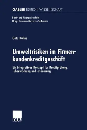  Umweltrisiken im Firmenkundenkreditgeschäft | Buch |  Sack Fachmedien