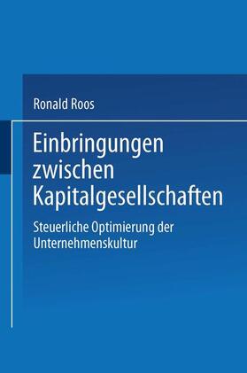 Roos | Einbringungen zwischen Kapitalgesellschaften | Buch | 978-3-8244-7022-8 | sack.de