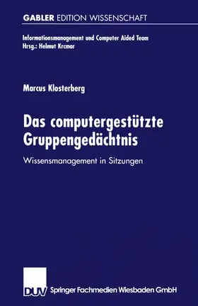  Das computergestützte Gruppengedächtnis | Buch |  Sack Fachmedien