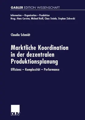  Marktliche Koordination in der dezentralen Produktionsplanung | Buch |  Sack Fachmedien