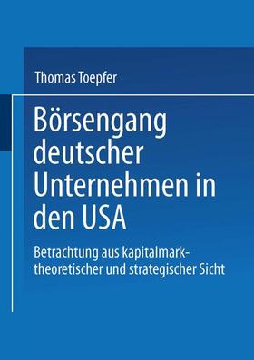 Börsengang deutscher Unternehmen in den USA | Buch | 978-3-8244-7059-4 | sack.de