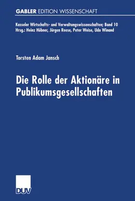  Die Rolle der Aktionäre in Publikumsgesellschaften | Buch |  Sack Fachmedien