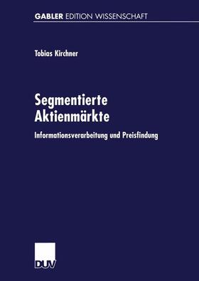 Segmentierte Aktienmärkte | Buch | 978-3-8244-7065-5 | sack.de