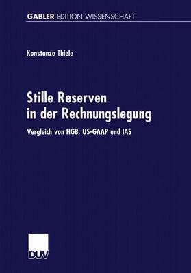 Stille Reserven in der Rechnungslegung | Buch | 978-3-8244-7067-9 | sack.de