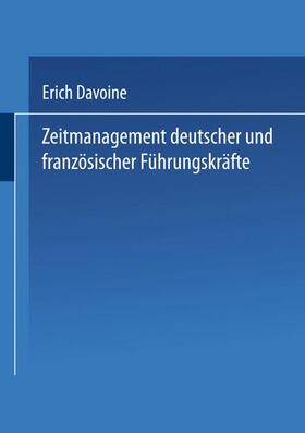 Zeitmanagement deutscher und französischer Führungskräfte | Buch | 978-3-8244-7114-0 | sack.de