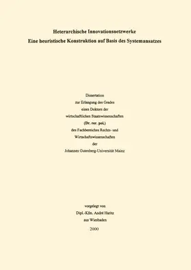 Haritz |  Innovationsnetzwerke | Buch |  Sack Fachmedien