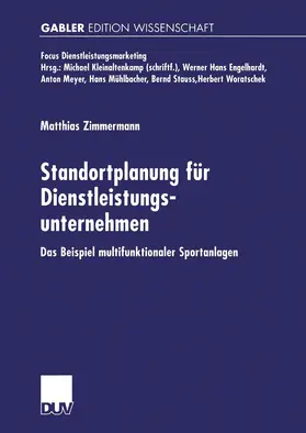 Zimmermann |  Standortplanung für Dienstleistungsunternehmen | Buch |  Sack Fachmedien