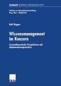 Wagner |  Wagner, R: Wissensmanagement im Konzern | Buch |  Sack Fachmedien