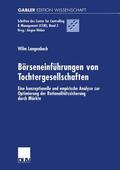 Langenbach |  Langenbach, W: Börseneinführungen von Tochtergesellschaften | Buch |  Sack Fachmedien