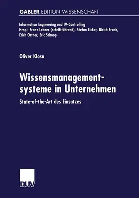 Klosa |  Wissensmanagementsysteme in Unternehmen | Buch |  Sack Fachmedien