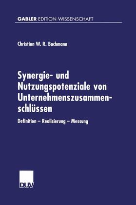 Bachmann | Bachmann, C: Synergie- und Nutzungspotenziale von Unternehme | Buch | 978-3-8244-7485-1 | sack.de