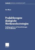 Meyer |  Produktbezogene ökologische Wettbewerbsstrategien | Buch |  Sack Fachmedien