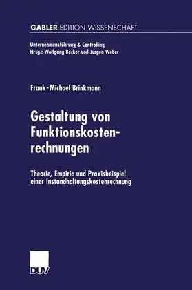 Brinkmann |  Gestaltung von Funktionskostenrechnungen | Buch |  Sack Fachmedien