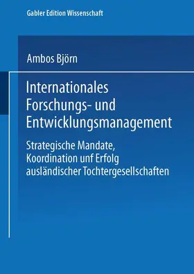 Ambos |  Internationales Forschungs- und Entwicklungsmanagement | Buch |  Sack Fachmedien