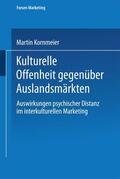 Kornmeier |  Kornmeier, M: Kulturelle Offenheit gegenüber Auslandsmärkten | Buch |  Sack Fachmedien