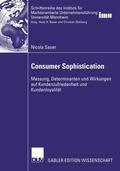 Sauer |  Sauer, N: Consumer Sophistication | Buch |  Sack Fachmedien