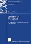 Winter |  Winter, C: Contractor-Led Procurement | Buch |  Sack Fachmedien