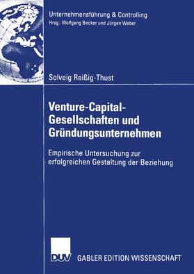 Reißig-Thust | Reißig-Thust, S: Venture-Capital-Gesellschaften und Gründung | Buch | 978-3-8244-7957-3 | sack.de