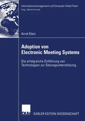 Klein |  Adoption von Electronic Meeting Systems | Buch |  Sack Fachmedien