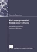 Baumeister |  Risikomanagement bei Immobilieninvestments | Buch |  Sack Fachmedien