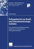 Winkler |  Winkler, H: Prüfungsbericht von Kredit¿ und Finanzdienstleis | Buch |  Sack Fachmedien