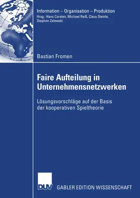 Fromen |  Faire Aufteilung in Unternehmensnetzwerken | Buch |  Sack Fachmedien