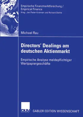 Rau |  Directors' Dealings am deutschen Aktienmarkt | Buch |  Sack Fachmedien