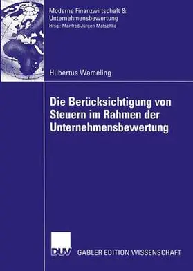 Wameling |  Wameling, H: Berücksichtigung von Steuern im Rahmen der Unte | Buch |  Sack Fachmedien