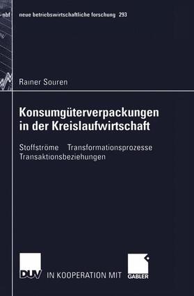 Souren | Souren, R: Konsumgüterverpackungen in der Kreislaufwirtschaf | Buch | 978-3-8244-9085-1 | sack.de