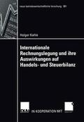 Kahle |  Kahle, H: Internationale Rechnungslegung und ihre Auswirkung | Buch |  Sack Fachmedien