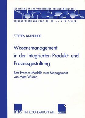 Klabunde | Klabunde, S: Wissensmanagement in der integrierten Produkt- | Buch | 978-3-8244-9108-7 | sack.de