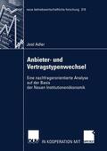 Adler |  Adler, J: Anbieter- und Vertragstypenwechsel | Buch |  Sack Fachmedien