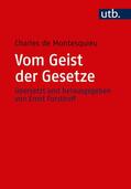 de Montesquieu |  Vom Geist der Gesetze | Buch |  Sack Fachmedien
