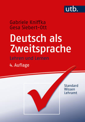 Kniffka / Siebert-Ott |  Deutsch als Zweitsprache | Buch |  Sack Fachmedien