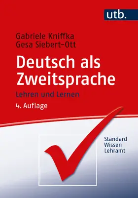 Kniffka / Siebert-Ott |  Deutsch als Zweitsprache | Buch |  Sack Fachmedien