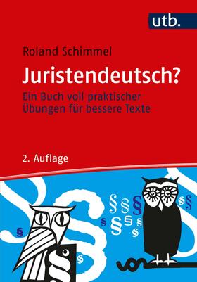 Schimmel | Juristendeutsch? | Buch | 978-3-8252-5533-6 | sack.de