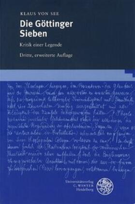 See |  Die Göttinger Sieben | Buch |  Sack Fachmedien